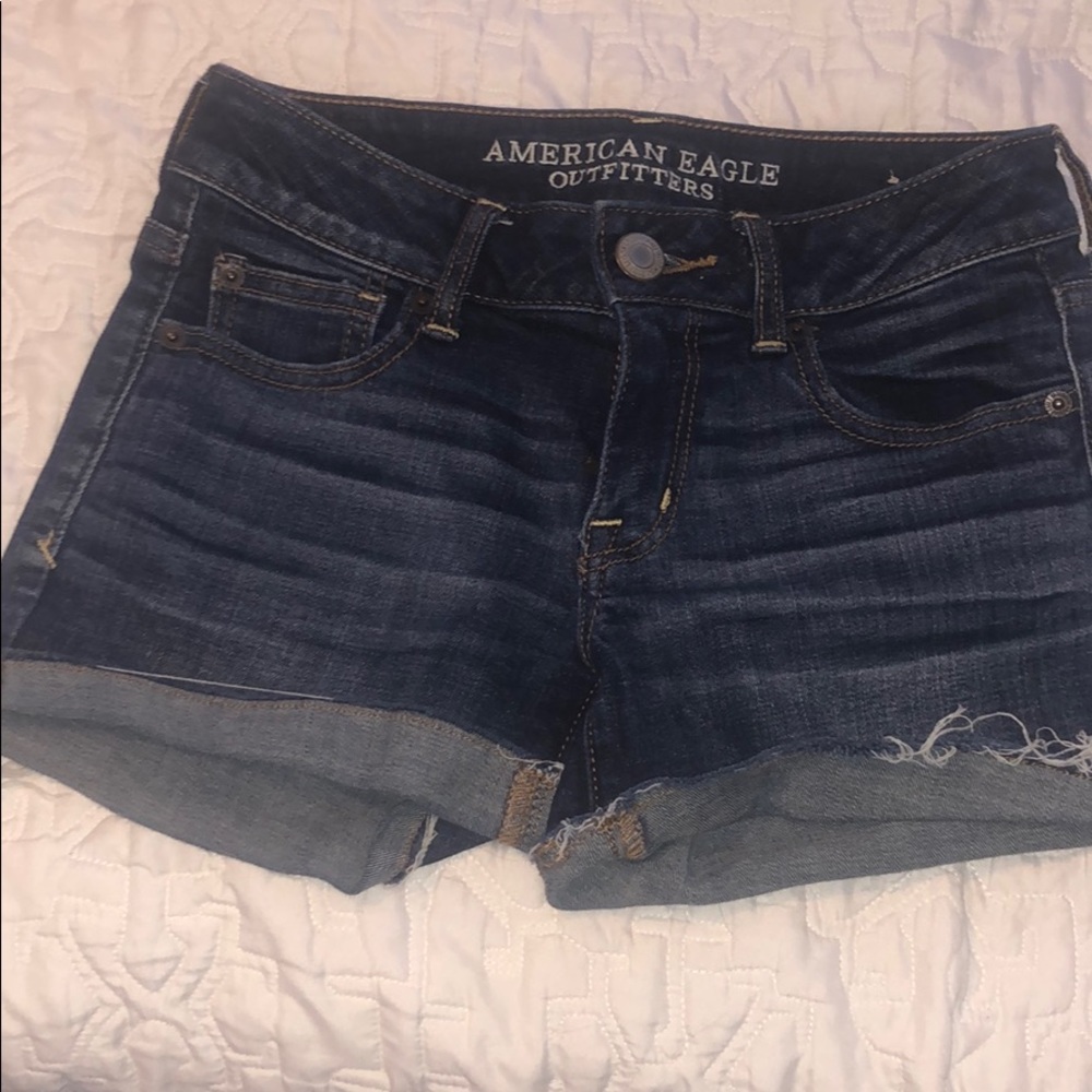 EUC American Eagle denim jeans shorts size zero 0